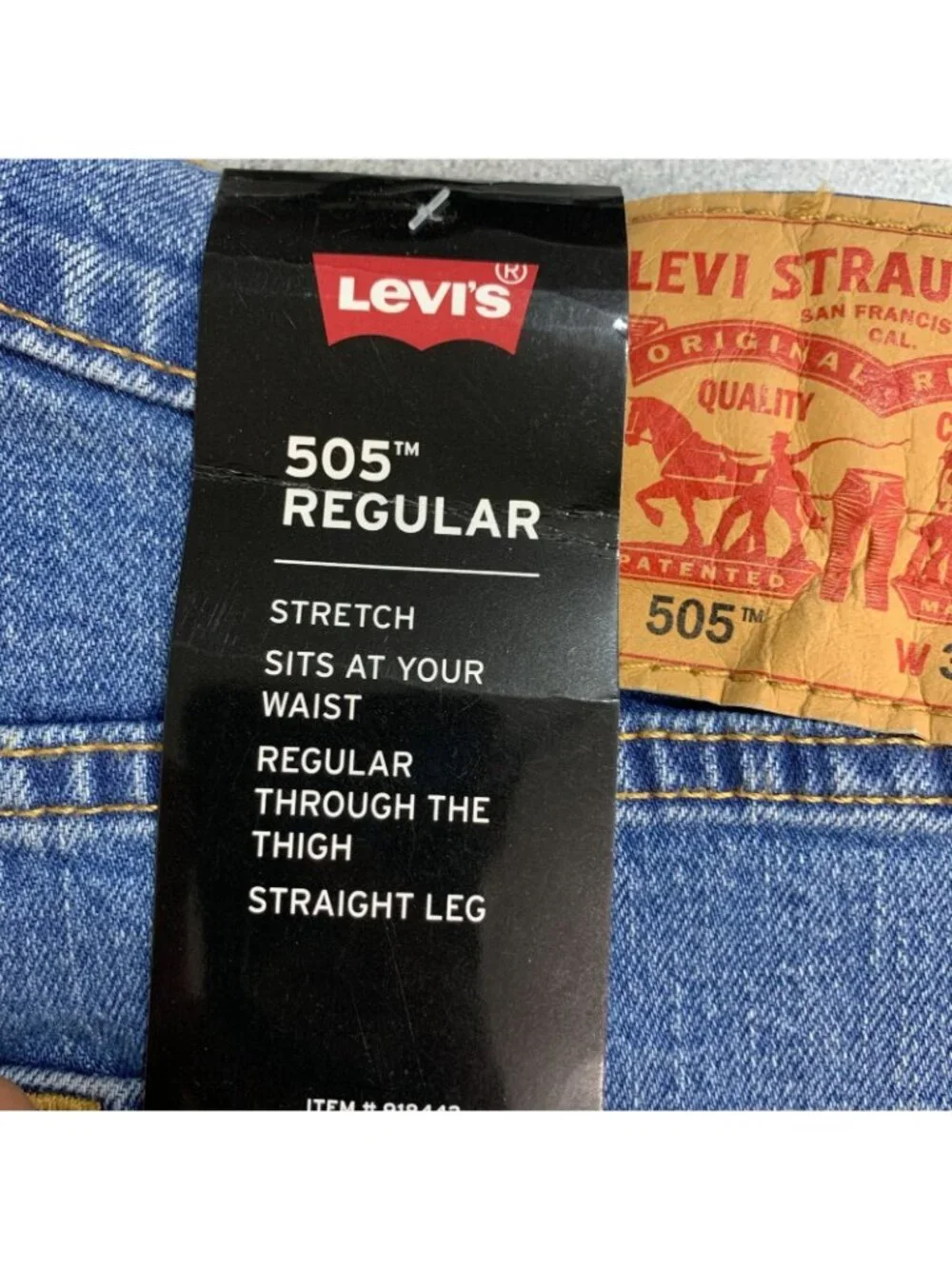 NWT Levi's 505 Regular Men's Jeans 32x34 Stretch Straight Leg